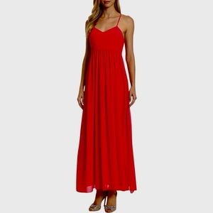 Belle Badgley Mischka red maxi dress